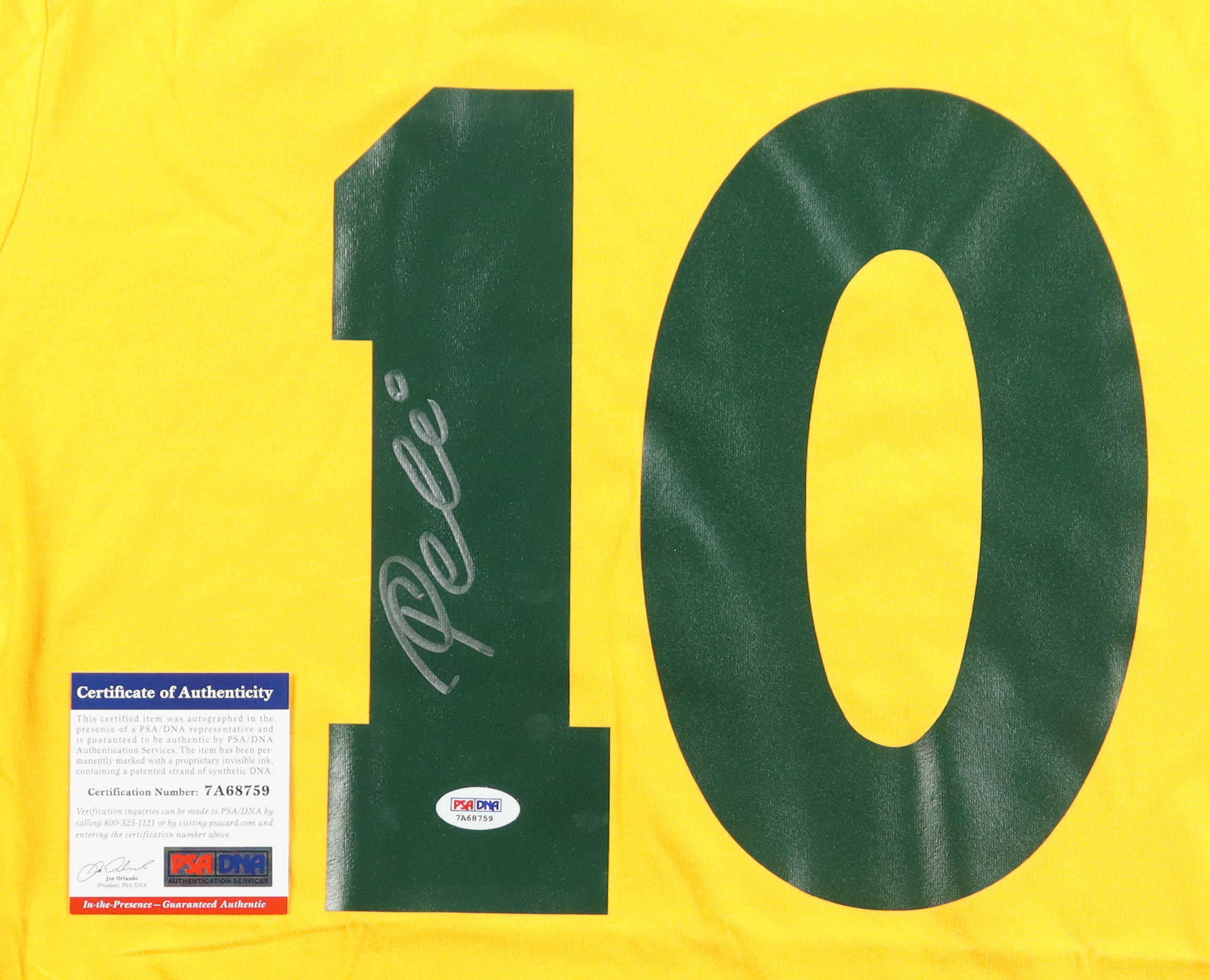 Pele Signed Jersey (PSA) at PristineAuction.com Pele Signed Jersey (PSA) at PristineAuction.com