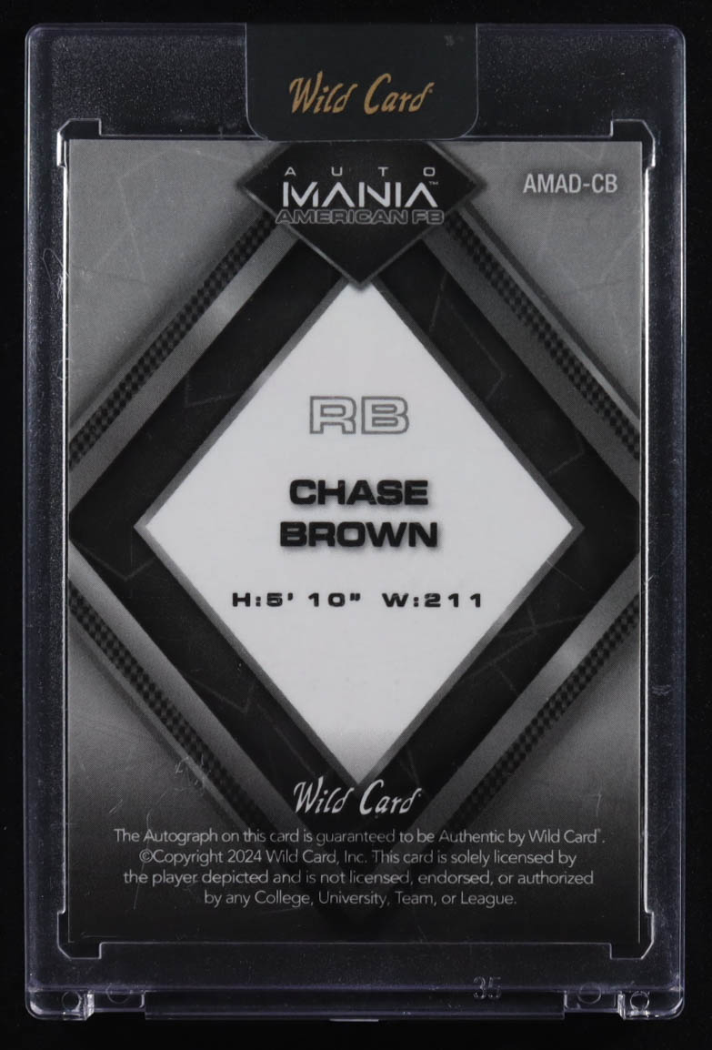 Chase Brown 2024 Wild Card Auto Mania American Eagle Crystal #AMADCB #1/1 RC at PristineAuction.com Chase Brown 2024 Wild Card Auto Mania American Eagle Crystal #AMADCB #1/1 RC at PristineAuction.com
