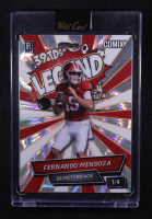 Fernando Mendoza 2025 Wild Card Comix Undefeated Indiana Red and White Ray wave #ACBL-FM06 #1/4 RC at PristineAuction.com