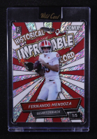 Fernando Mendoza 2025 Wild Card Comix Improbable Record Red and White Shimmer #ACIM-FM010 #1/5 RC at PristineAuction.com