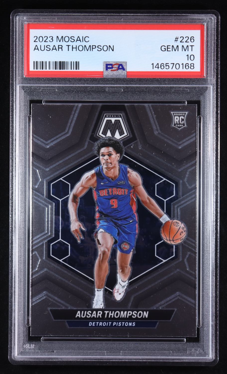 Ausar Thompson 2023-24 Panini Mosaic #226 RC (PSA 10) at PristineAuction.com Ausar Thompson 2023-24 Panini Mosaic #226 RC (PSA 10) at PristineAuction.com