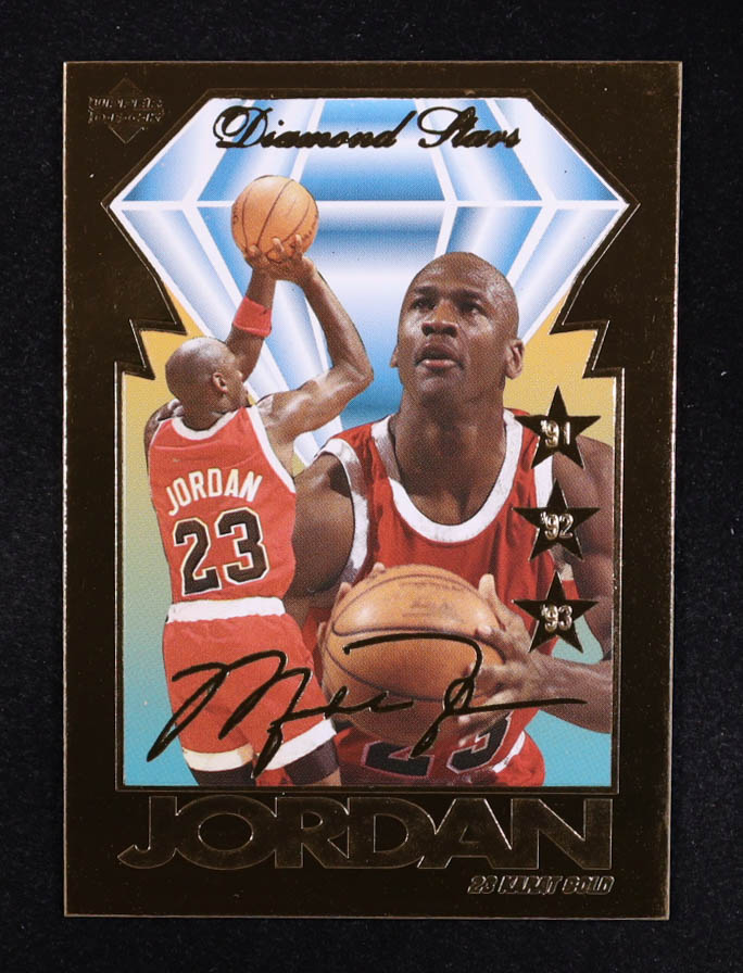 Michael Jordan 1994-00 Bleachers 23 Karat Gold #13 Diamond Star/Upper Deck at PristineAuction.com Michael Jordan 1994-00 Bleachers 23 Karat Gold #13 Diamond Star/Upper Deck at PristineAuction.com