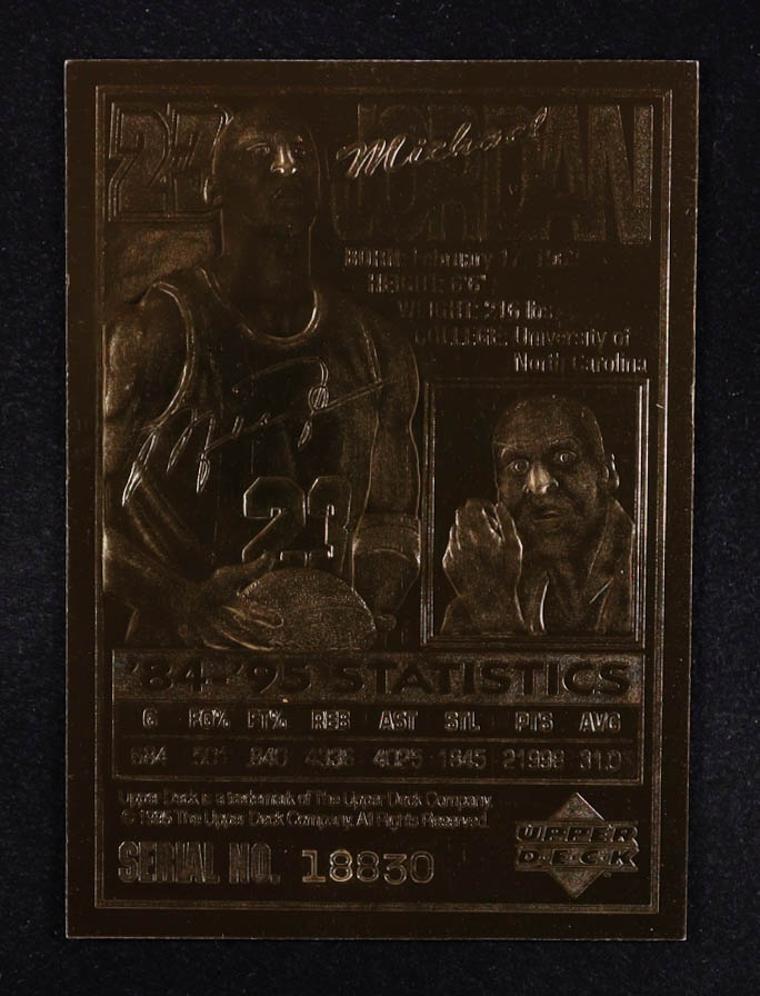 Michael Jordan 1994-00 Bleachers 23 Karat Gold #13 Diamond Star/Upper Deck at PristineAuction.com Michael Jordan 1994-00 Bleachers 23 Karat Gold #13 Diamond Star/Upper Deck at PristineAuction.com