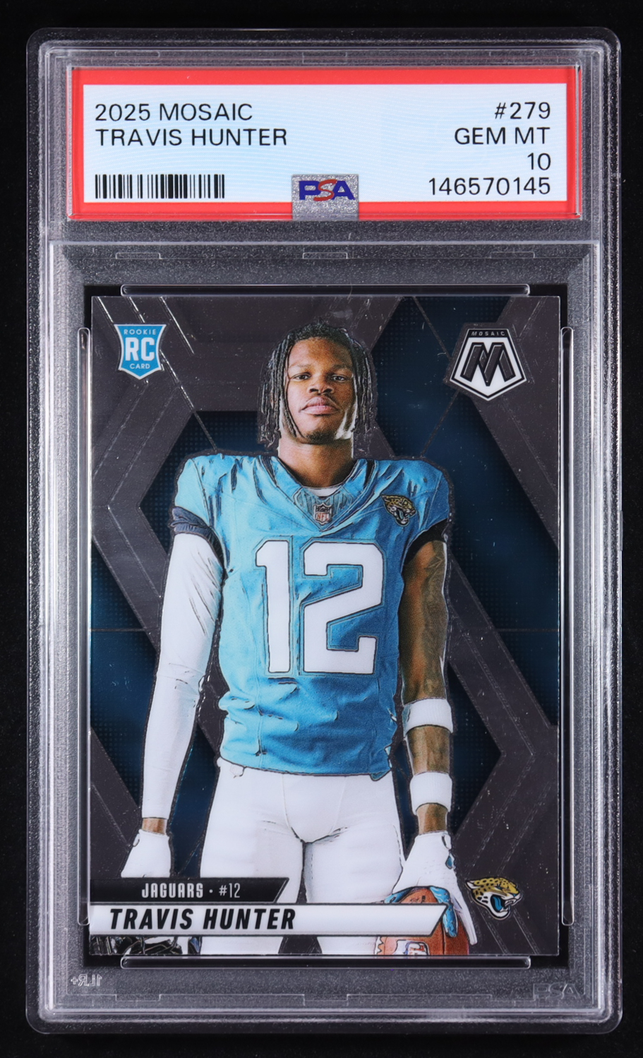 Travis Hunter 2025 Panini Mosaic #279 VAR RC (PSA 10) at PristineAuction.com Travis Hunter 2025 Panini Mosaic #279 VAR RC (PSA 10) at PristineAuction.com