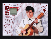 Elvis Presley 2024 Leaf Elvis Presley Icons Collection Fit for a King Memorabilia Red Sparkle Holofoil #FK10 #97/99 at PristineAuction.com