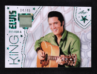 Elvis Presley 2024 Leaf Elvis Presley Icons Collection Fit for a King Memorabilia Green Holofoil #FK17 #04/45 at PristineAuction.com