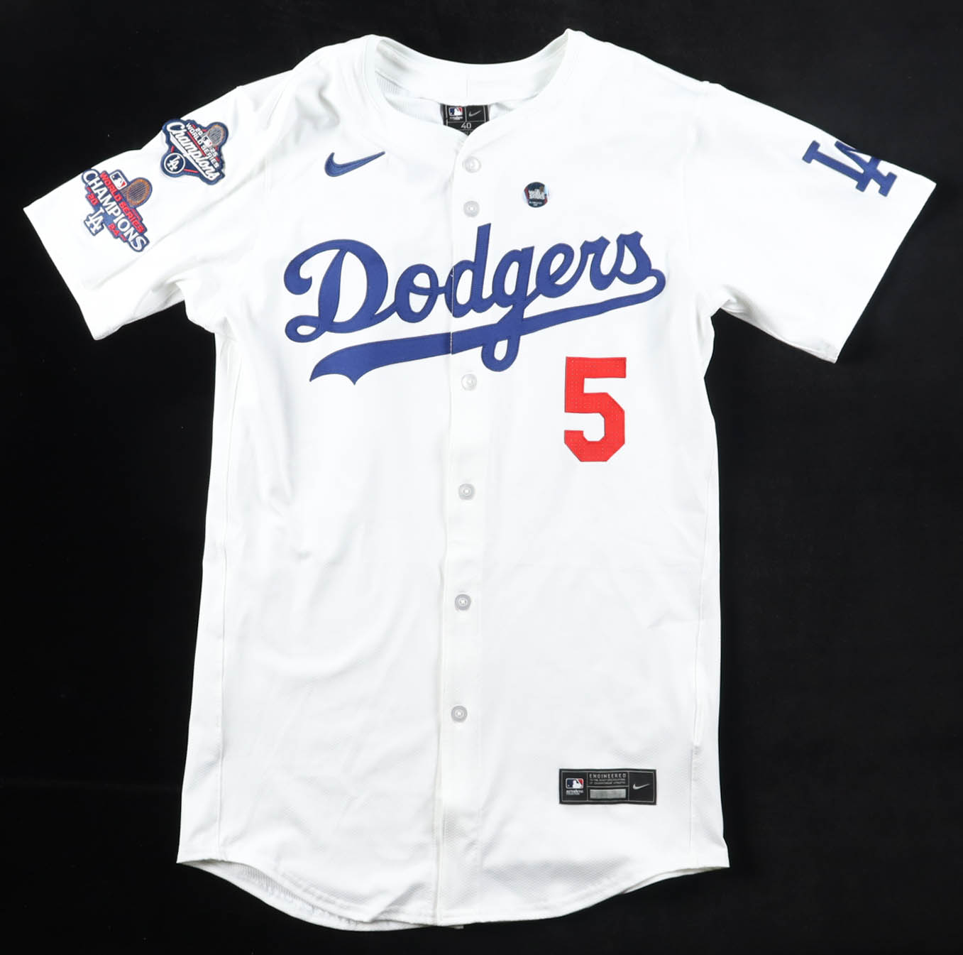 Freddie Freeman Signed Dodgers Nike Authentic Jersey With 2024 & 2025 World Series Patches (MLB) at PristineAuction.com Freddie Freeman Signed Dodgers Nike Authentic Jersey With 2024 & 2025 World Series Patches (MLB) at PristineAuction.com