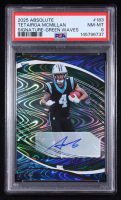 Tetairoa McMillan 2025 Absolute Signatures Green Waves #183 #25/50 RC (PSA 8) at PristineAuction.com