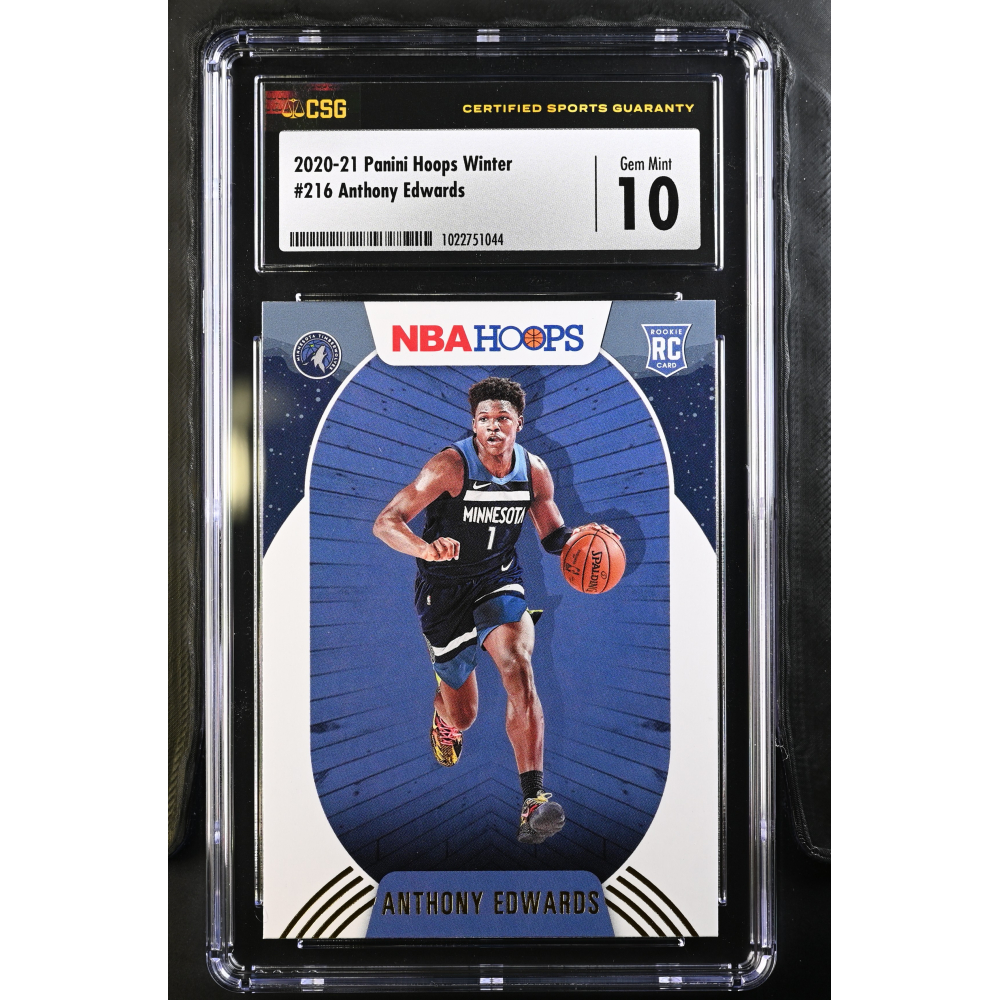 Anthony Edwards 2020-21 Panini NBA Hoops Winter #216 RC (CSG 10) at PristineAuction.com