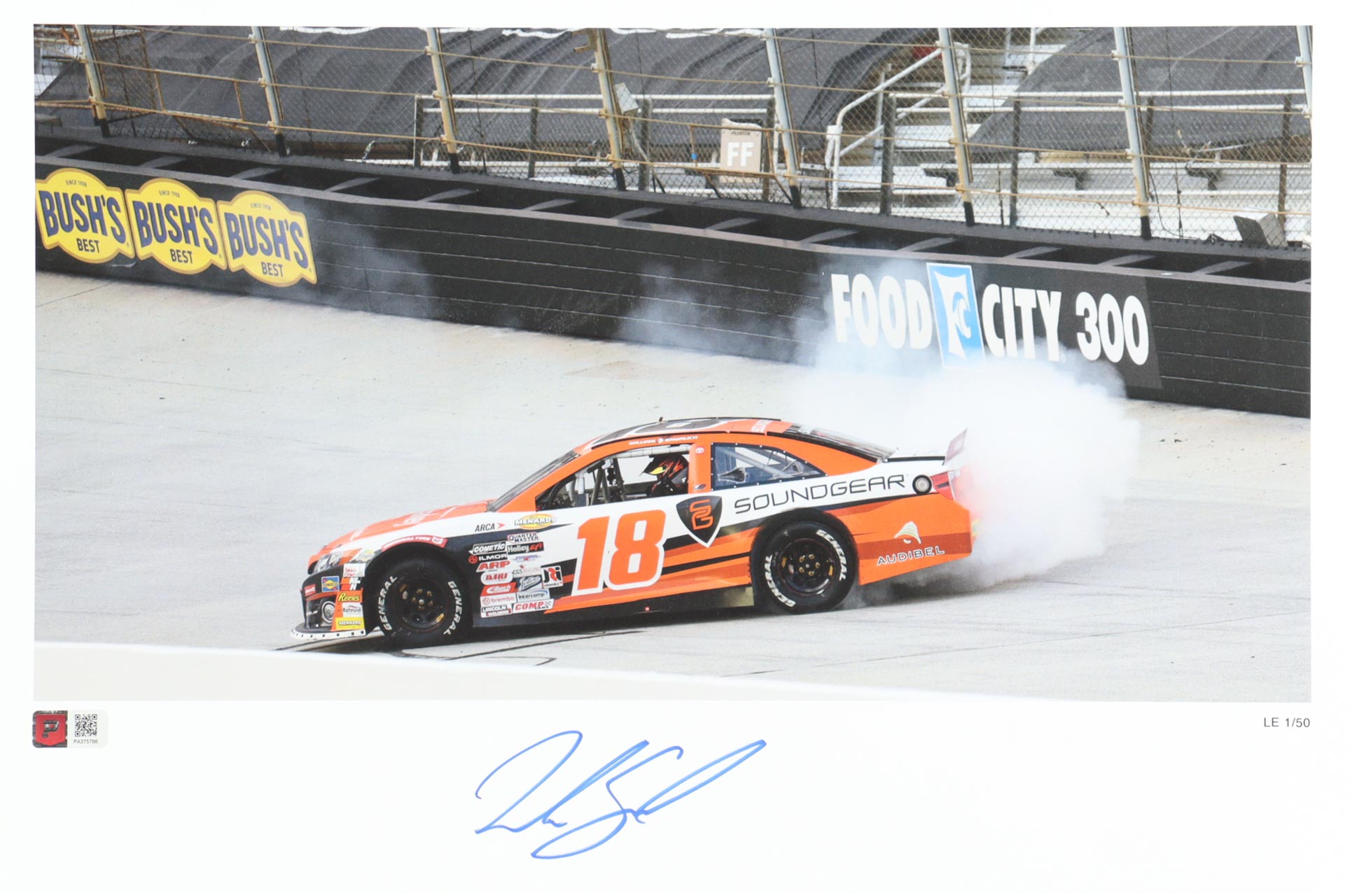 William Sawalich Signed LE Nascar Bristol Race 2025 12x18 Print (PA) at PristineAuction.com William Sawalich Signed LE Nascar Bristol Race 2025 12x18 Print (PA) at PristineAuction.com
