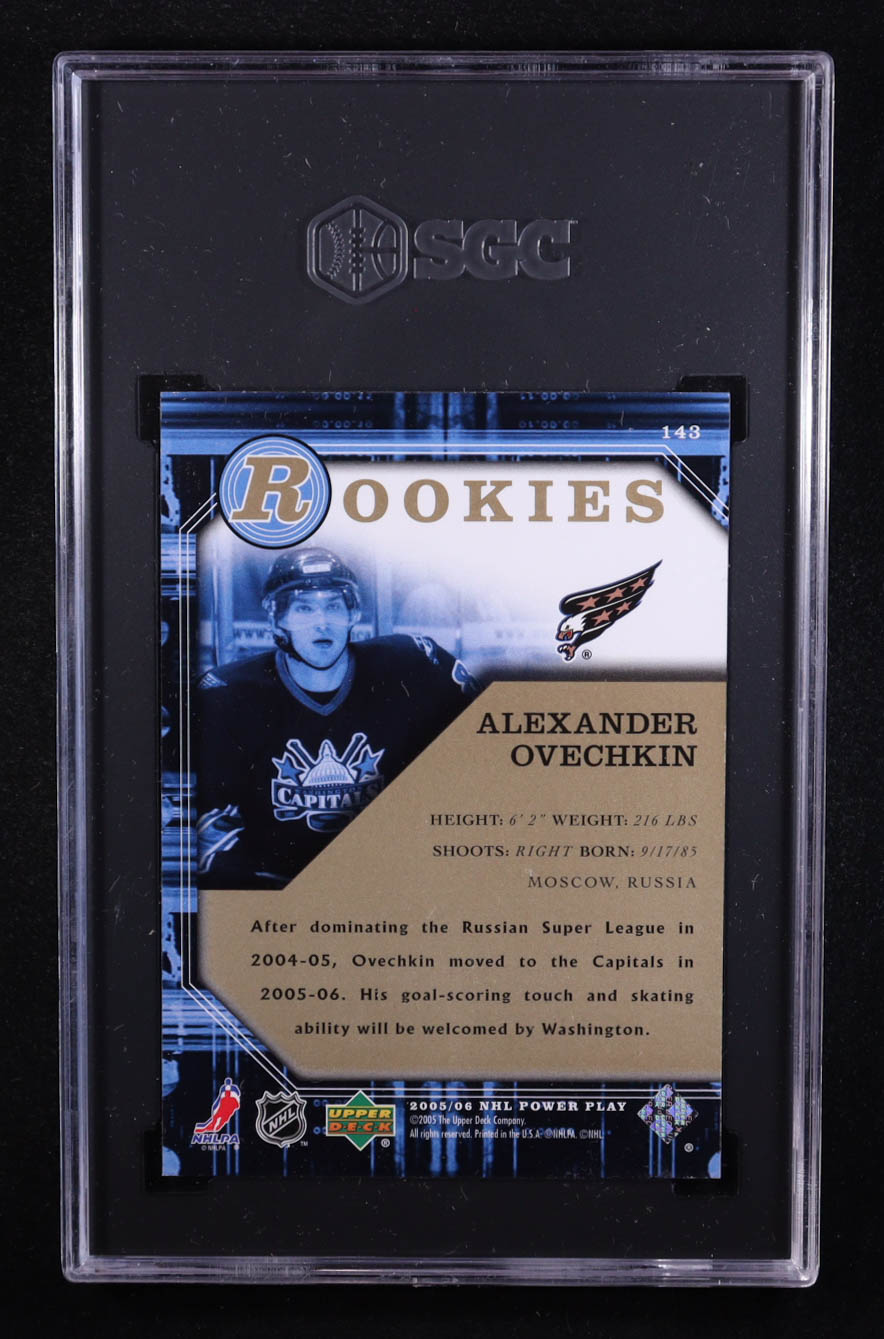 Alexander Ovechkin 2005-06 Upper Deck Power Play #143 RC (SGC 9) at PristineAuction.com Alexander Ovechkin 2005-06 Upper Deck Power Play #143 RC (SGC 9) at PristineAuction.com