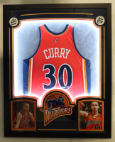 Stephen Curry Signed Custom Framed Jersey with LED Display (Beckett) at PristineAuction.com