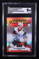 Clayton Keller 2017-18 O-Pee-Chee Platinum Destined For Glory Rainbow Autographs #DG12 RC (SGC 9) at PristineAuction.com