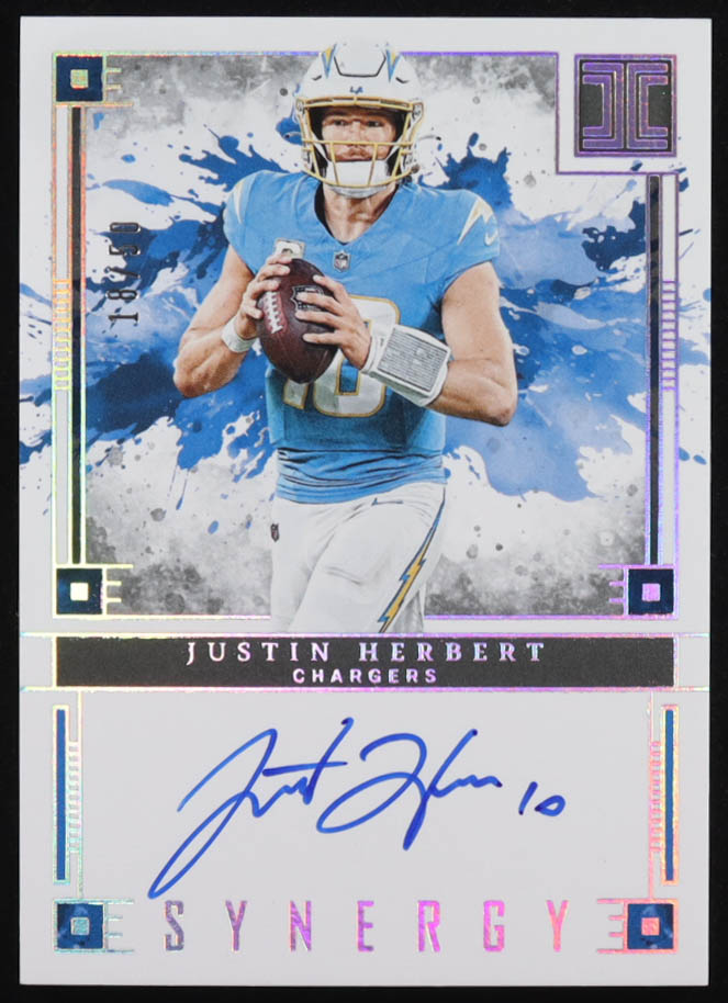 Justin Herbert 2025 Panini Impeccable Synergy Signatures #10 #18/50 at PristineAuction.com Justin Herbert 2025 Panini Impeccable Synergy Signatures #10 #18/50 at PristineAuction.com