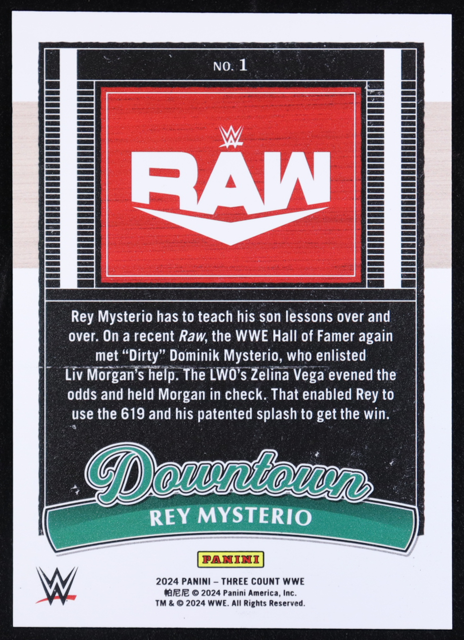 Rey Mysterio 2024 Panini Three Count WWE Downtown #1 at PristineAuction.com Rey Mysterio 2024 Panini Three Count WWE Downtown #1 at PristineAuction.com