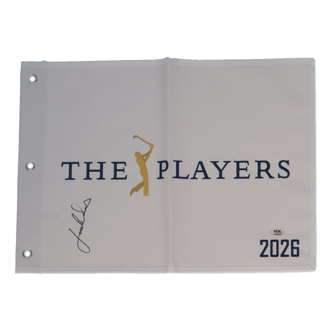 Jordan Spieth Signed 2026 The Players Championship Golf Pin Flag (PSA) at PristineAuction.com Jordan Spieth Signed 2026 The Players Championship Golf Pin Flag (PSA) at PristineAuction.com