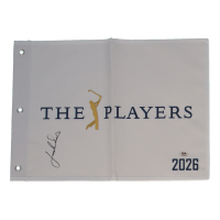 Jordan Spieth Signed 2026 The Players Championship Golf Pin Flag (PSA) at PristineAuction.com