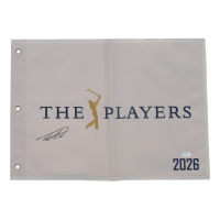 Tommy Fleetwood Signed 2026 The Players Championship Golf Pin Flag (PSA) at PristineAuction.com