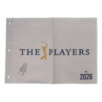 Akshay Bhatia Signed 2026 The Players Championship Golf Pin Flag (PSA) at PristineAuction.com