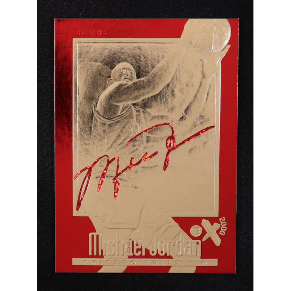 Michael Jordan 1996-97 SkyBox EX-2000 Red Signature 23Kt Gold Card at PristineAuction.com