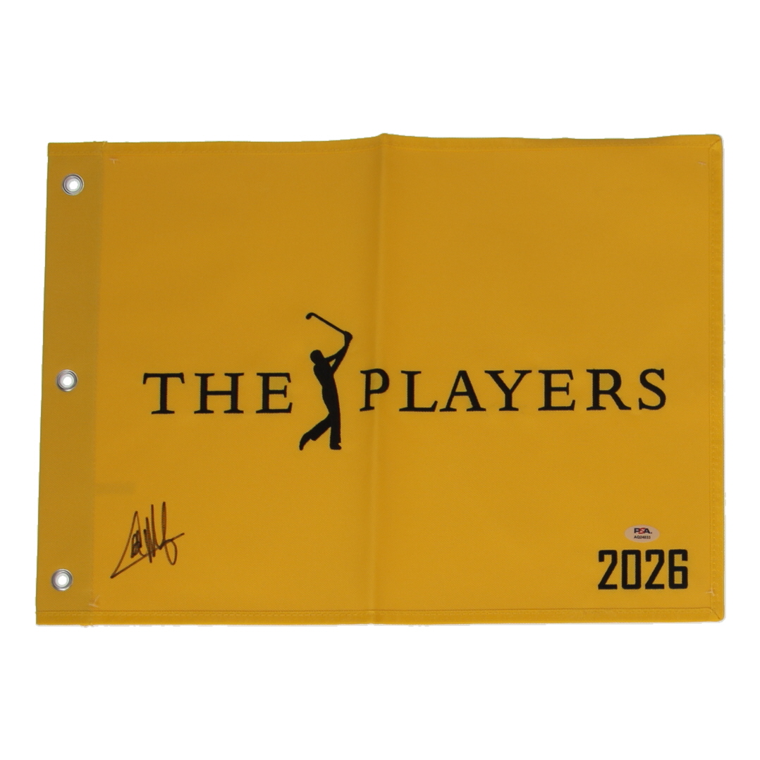 Collin Morikawa Signed 2026 The Players Championship Golf Pin Flag (PSA) at PristineAuction.com Collin Morikawa Signed 2026 The Players Championship Golf Pin Flag (PSA) at PristineAuction.com