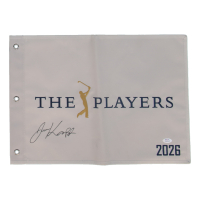Jake Knapp Signed 2026 The Players Championship Golf Pin Flag (PSA) at PristineAuction.com