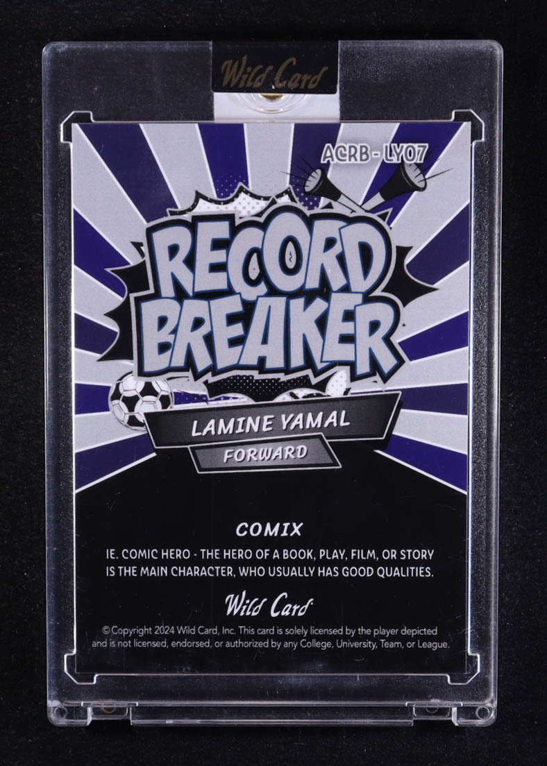 Lamine Yamal 2024 Wild Card Comix Record Breaker Kaleidoscope #LY07 #1/1 RC at PristineAuction.com Lamine Yamal 2024 Wild Card Comix Record Breaker Kaleidoscope #LY07 #1/1 RC at PristineAuction.com