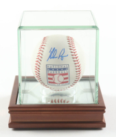 Nolan Ryan Signed Hall of Fame Logo Baseball with Display Case & HOF Pin (PSA) at PristineAuction.com