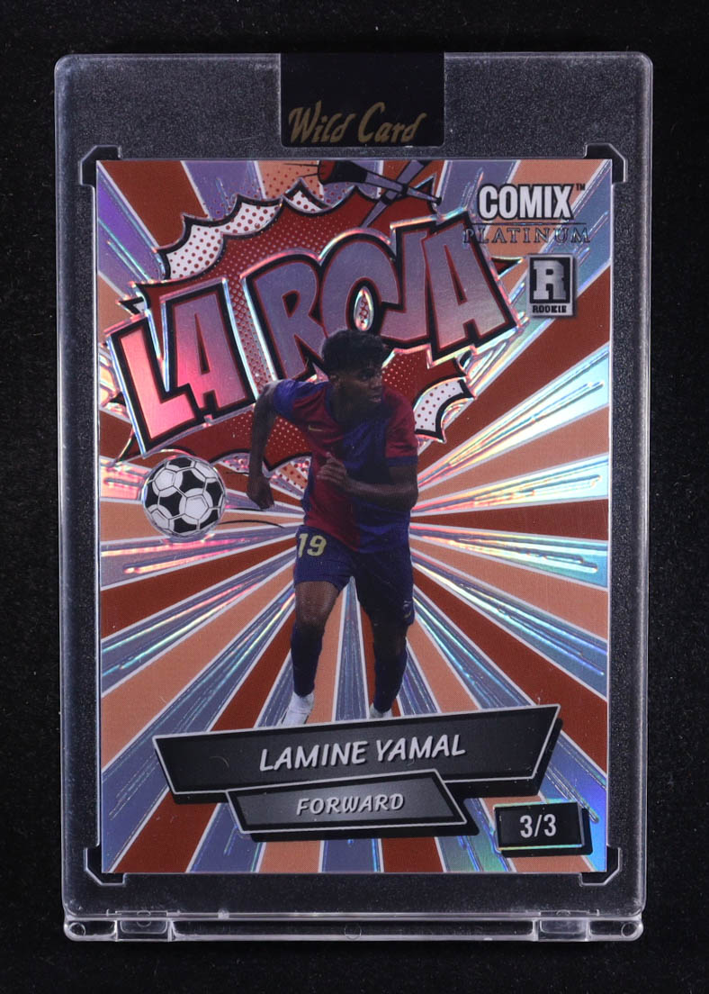 Lamine Yamal 2024 Wild Card Comix La Roja Holo #LY11 #3/3 RC at PristineAuction.com Lamine Yamal 2024 Wild Card Comix La Roja Holo #LY11 #3/3 RC at PristineAuction.com