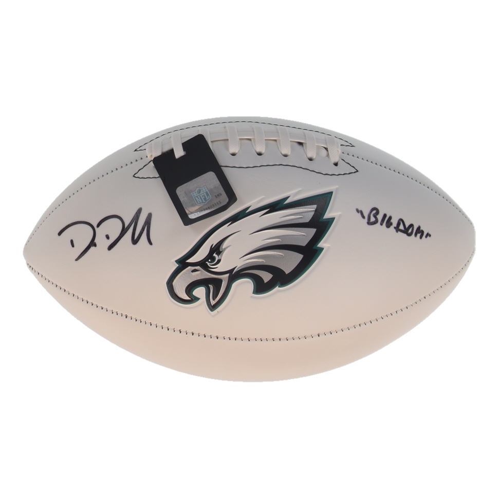 Dom DiSandro Signed Eagles Logo Football Inscribed "Big Dom" (Beckett) at PristineAuction.com Dom DiSandro Signed Eagles Logo Football Inscribed "Big Dom" (Beckett) at PristineAuction.com
