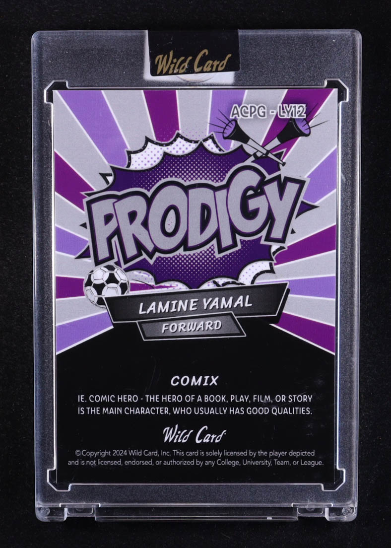 Lamine Yamal 2024 Wild Card Comix Prodigy Kaleidoscope #LY12 #1/1 RC at PristineAuction.com Lamine Yamal 2024 Wild Card Comix Prodigy Kaleidoscope #LY12 #1/1 RC at PristineAuction.com