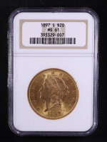 1897-S US Gold $20 Liberty Head (ANA MS61) at PristineAuction.com
