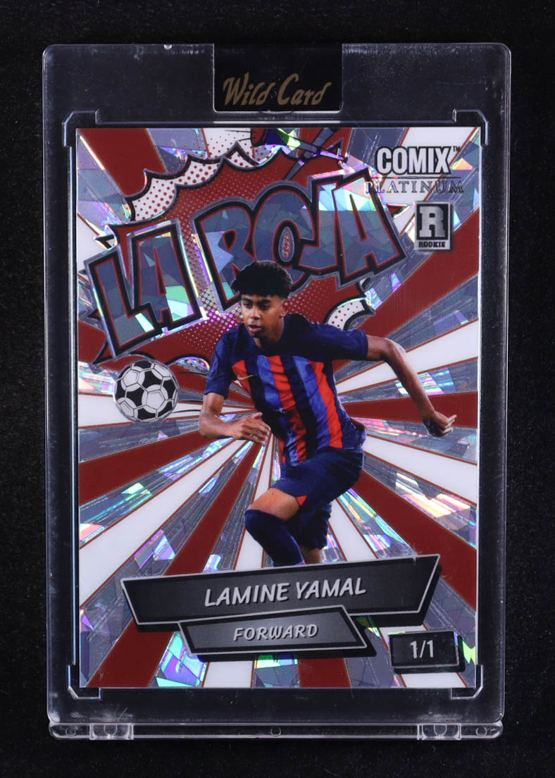 Lamine Yamal 2024 Wild Card Comix La Roja Crystal #LY10 #1/1 RC at PristineAuction.com Lamine Yamal 2024 Wild Card Comix La Roja Crystal #LY10 #1/1 RC at PristineAuction.com