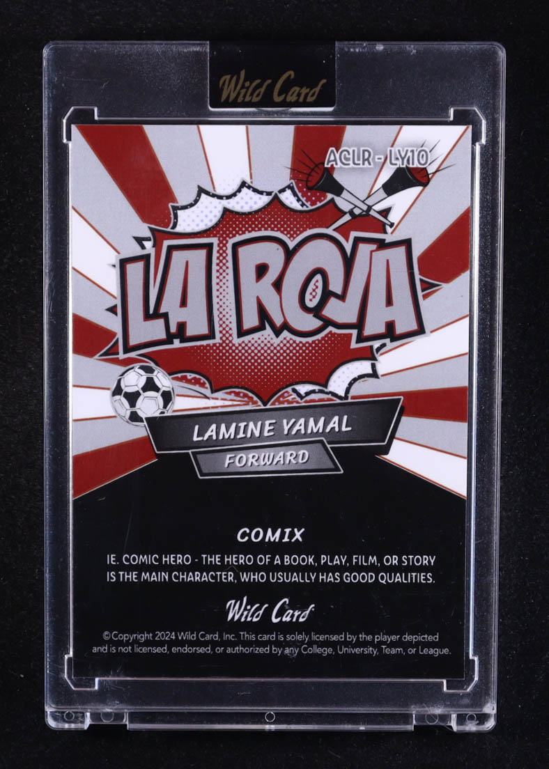 Lamine Yamal 2024 Wild Card Comix La Roja Crystal #LY10 #1/1 RC at PristineAuction.com Lamine Yamal 2024 Wild Card Comix La Roja Crystal #LY10 #1/1 RC at PristineAuction.com
