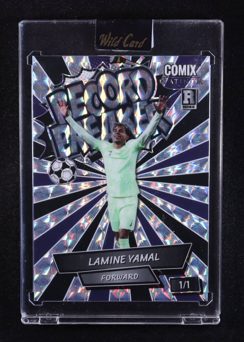 Lamine Yamal 2024 Wild Card Comix Record Breaker Mosaic #LY04 #1/1 RC at PristineAuction.com Lamine Yamal 2024 Wild Card Comix Record Breaker Mosaic #LY04 #1/1 RC at PristineAuction.com