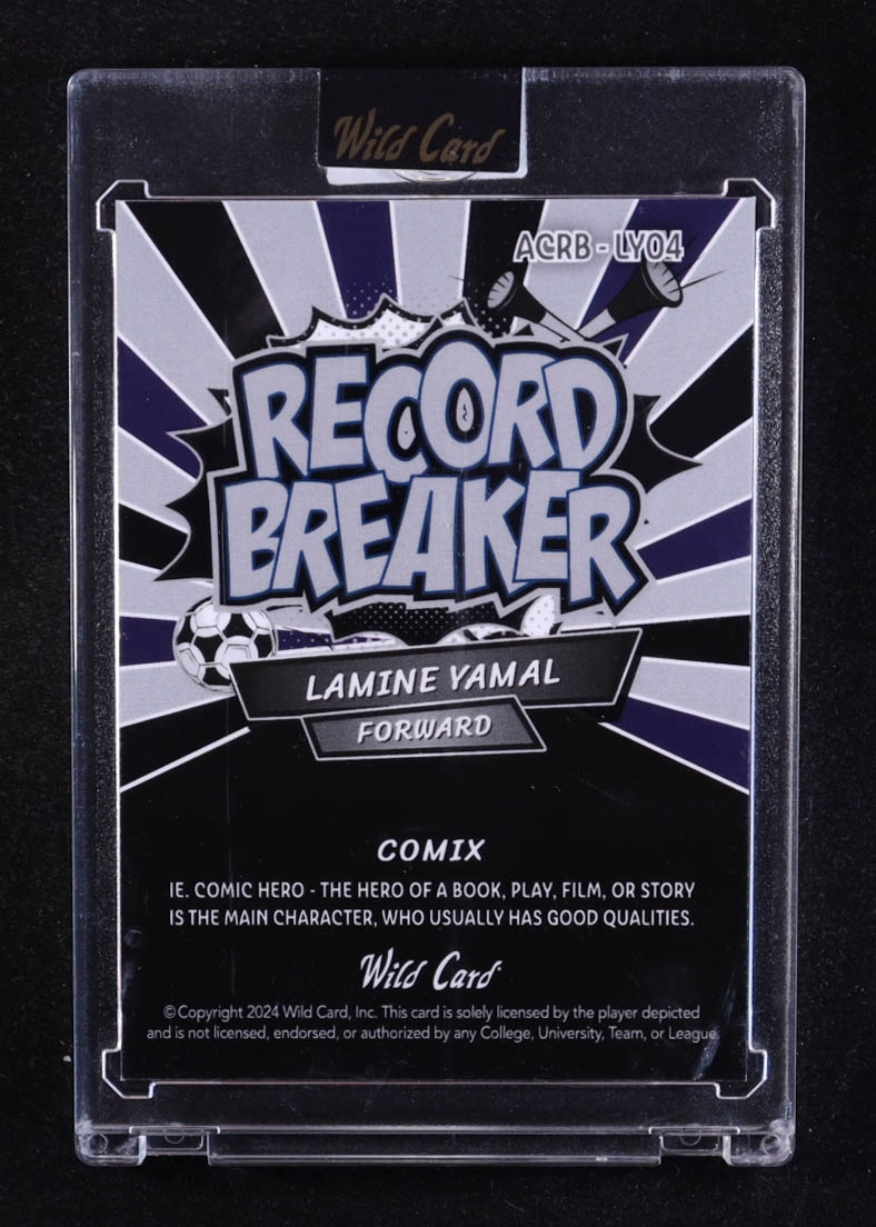 Lamine Yamal 2024 Wild Card Comix Record Breaker Mosaic #LY04 #1/1 RC at PristineAuction.com Lamine Yamal 2024 Wild Card Comix Record Breaker Mosaic #LY04 #1/1 RC at PristineAuction.com