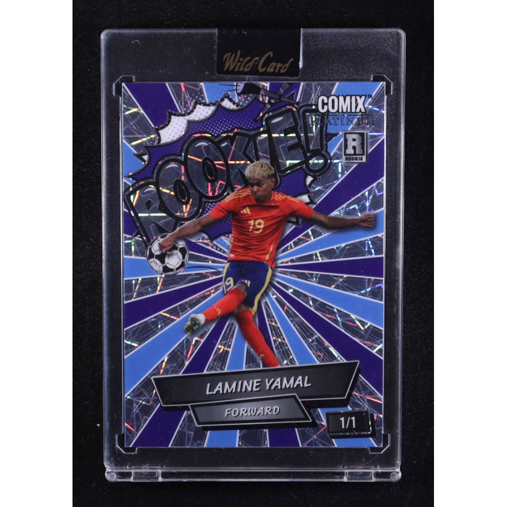 Lamine Yamal 2024 Wild Card Comix Rookie Laser #LY07 #1/1 RC at PristineAuction.com