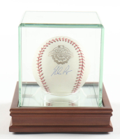 Nolan Ryan Signed 2001 World Series Logo Baseball with Display Case (PSA) at PristineAuction.com