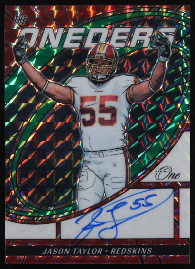 Jason Taylor 2023 Panini One The Oneders Autographs Green #360 #25/49 at PristineAuction.com Jason Taylor 2023 Panini One The Oneders Autographs Green #360 #25/49 at PristineAuction.com