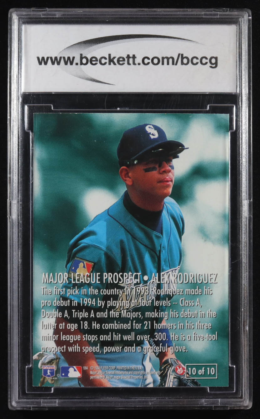 Alex Rodriguez 1995 Fleer Major League Prospects #10 RC (BCCG 10) at PristineAuction.com Alex Rodriguez 1995 Fleer Major League Prospects #10 RC (BCCG 10) at PristineAuction.com