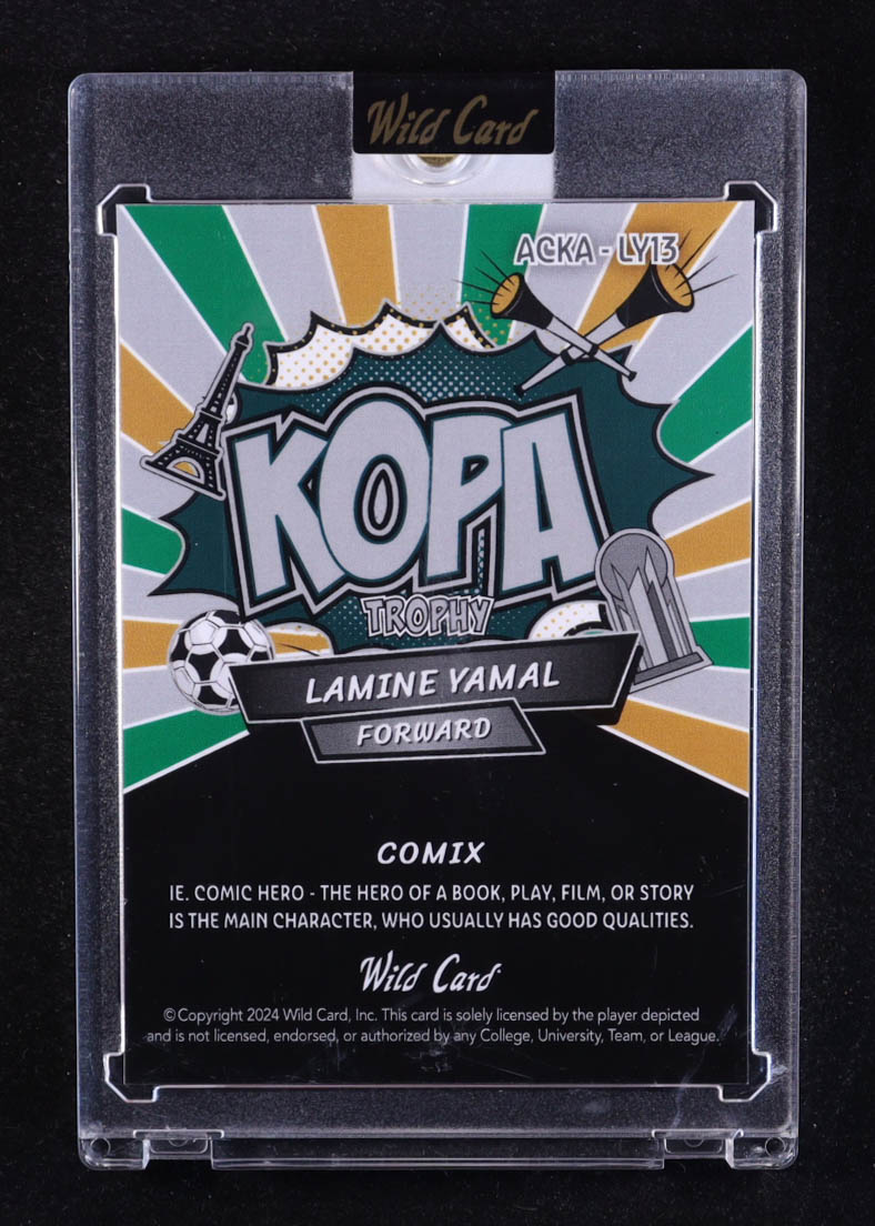 Lamine Yamal 2024 Wild Card Comix Kopa Kaleidoscope #LY13 #1/1 RC at PristineAuction.com Lamine Yamal 2024 Wild Card Comix Kopa Kaleidoscope #LY13 #1/1 RC at PristineAuction.com