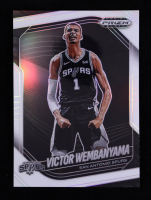 Victor Wembanyama 2024-25 Panini Prizm Black Prizms White #1 #68/175 at PristineAuction.com