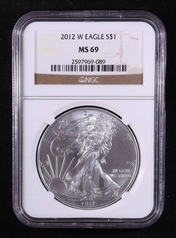 2012-(W) American Silver Eagle $1 Coin (NGC MS69) at PristineAuction.com 2012-(W) American Silver Eagle $1 Coin (NGC MS69) at PristineAuction.com