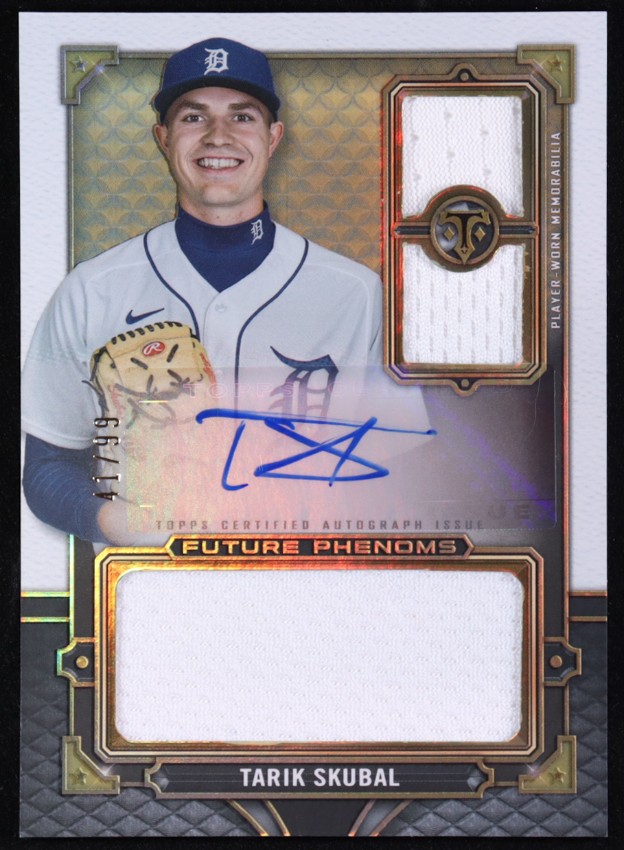 Tarik Skubal 2022 Topps Triple Threads #RFPARTS JSY AU #41/99 at PristineAuction.com Tarik Skubal 2022 Topps Triple Threads #RFPARTS JSY AU #41/99 at PristineAuction.com