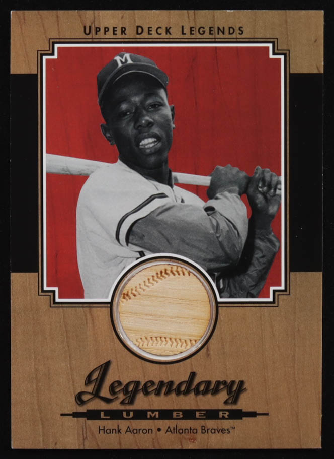 Hank Aaron 2001 Upper Deck Legends Legendary Lumber #LHA at PristineAuction.com Hank Aaron 2001 Upper Deck Legends Legendary Lumber #LHA at PristineAuction.com
