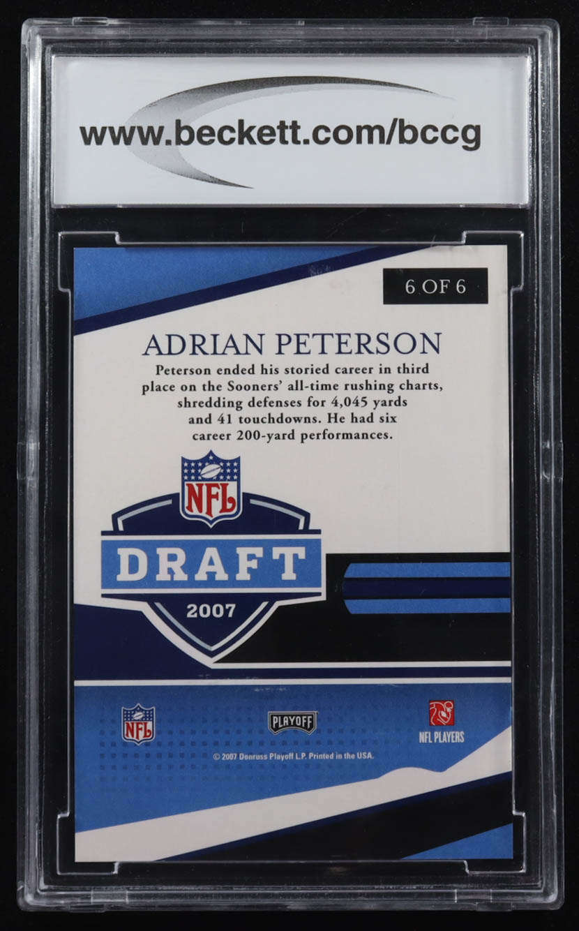 Adrian Peterson 2007 Donruss/Playoff Hawaii Trade Conference #6 RC (BCCG 10) at PristineAuction.com Adrian Peterson 2007 Donruss/Playoff Hawaii Trade Conference #6 RC (BCCG 10) at PristineAuction.com