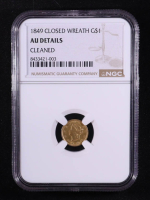 1849 Closed Wreath Gold Dollar (NGC) at PristineAuction.com