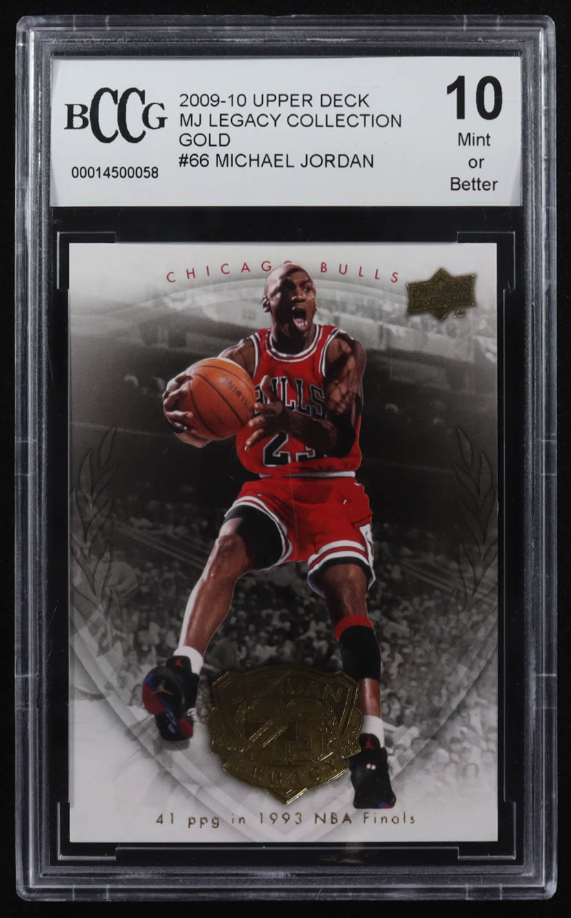 Michael Jordan 2009-10 Upper Deck Michael Jordan Legacy Collection Gold #66 (BCCG 10) at PristineAuction.com Michael Jordan 2009-10 Upper Deck Michael Jordan Legacy Collection Gold #66 (BCCG 10) at PristineAuction.com