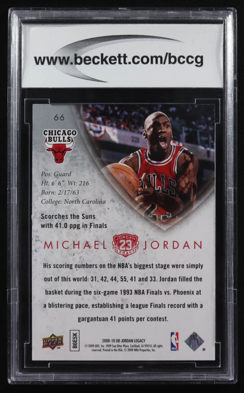 Michael Jordan 2009-10 Upper Deck Michael Jordan Legacy Collection Gold #66 (BCCG 10) at PristineAuction.com Michael Jordan 2009-10 Upper Deck Michael Jordan Legacy Collection Gold #66 (BCCG 10) at PristineAuction.com