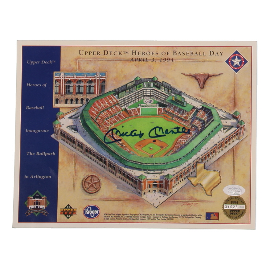 Mickey Mantle Signed 8.5x11 Print (JSA) at PristineAuction.com Mickey Mantle Signed 8.5x11 Print (JSA) at PristineAuction.com